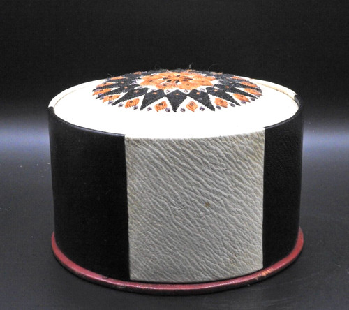 Vintage leather round - vintage, box