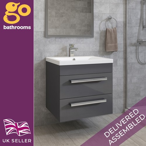 Small grey bathroom vanity - grey,