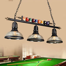 Retro Snooker Pool Billiard Lights Hanging Over Table with 3 Glass Shades UK
