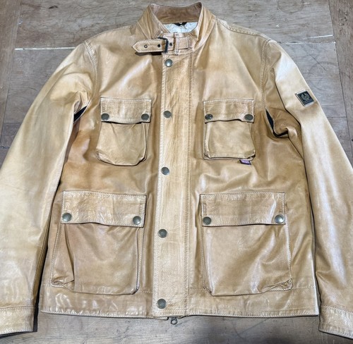 Belstaff leather jacket brad - belstaff,