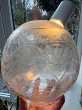 round antique needle etched