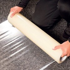 25/50/150M Clear Carpet Protector Floor Sheet Dust Cover Film Roll Self Adhesive