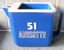 VINTAGE 51 ANISETTE PASTIS BLUE PLASTIC WATER JUG/CARAFE MADE IN FRANCE