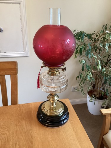 Duplex oil lamp with ruby - oil,