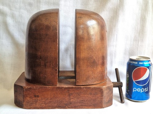 Antique adjustable wooden hat - wooden,