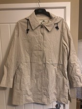 Aquascutum Beige Midi Trench Coat Single Breast Size L