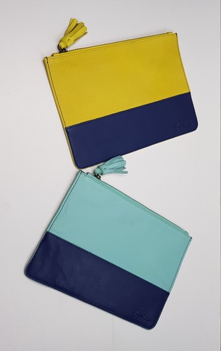 Boden womens leather clutch - 2x,