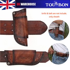 TOURBON Leather Pocket Folding Knife Sheath Horizontal/Vertical Belt Case in UK