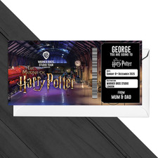 Harry Potter Studio Tour Ticket Personalised Surprise Voucher Birthday Gift Idea
