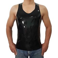 Brand New Latex Rubber Gummi Black Undershirt Muscle shirt (one size) 