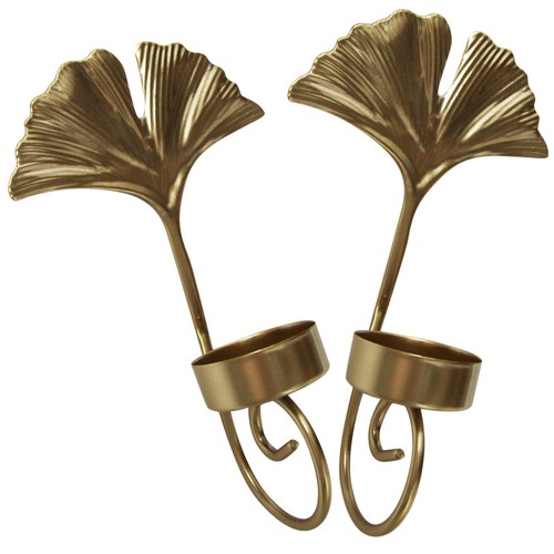 2pcs golden iron wall sconce - iron,
