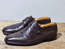 BALLY CABIRI MENS HANDCRAFTED BROWN LEATHER SHOES SLIP ON LOAFERS EU 9 US 10