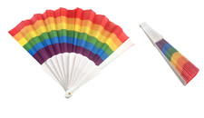 Rainbow Fan Folding Hand Held