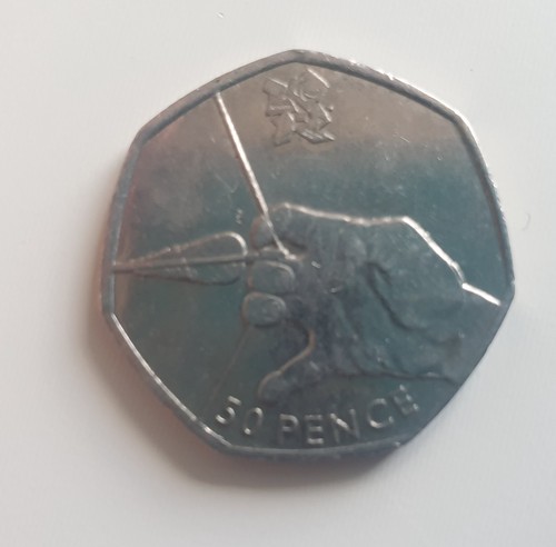 2011 olympic archery 50p coin - olympic,