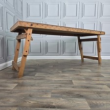 Vintage Folding Trestle Table