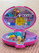 Vintage Polly Pocket 1995 - Palamino Compact + doll & horse - Bluebird Toys