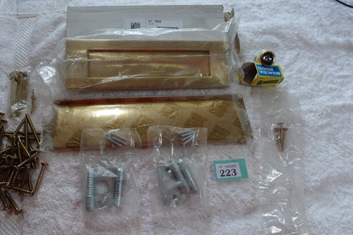 Brass letter box flap both - flap,