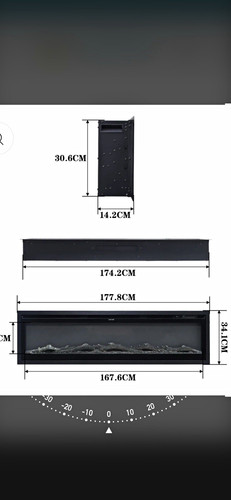 Wall mounted electric inset - mounted,