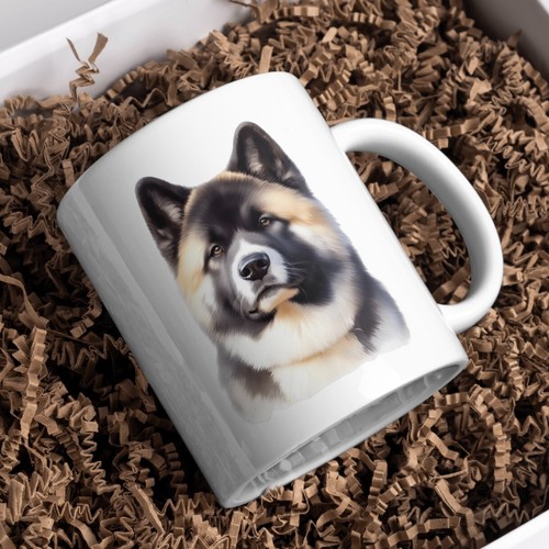 Akita dog 11oz white mug - dog,