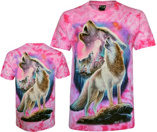 Tie dye shirt wolves - t-shirt,