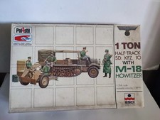 ESCI 1 TON HALF TRACK SD MODEL. car. 10 WITH M.18 HOWITZER 1/35 NEW VINTAGE