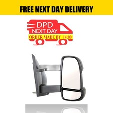 Fiat Ducato  2006-2024 Long Arm Electric Door Wing Mirror Driver O/S Side