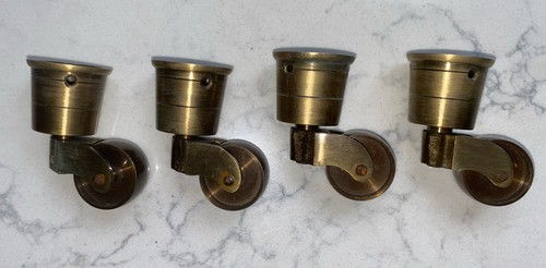 Antique brass casters 5 - 4,