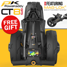 POWAKADDY 2025 CT8 GPS EXTENDED LITHIUM ELECTRIC GOLF TROLLEY +TRAVEL COVER