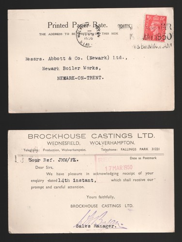 1950 kgvi brockhouse castings - brockhouse,