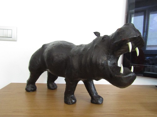 Vintage hippopotamus leather - hippopotamus,