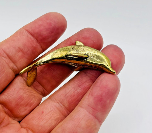 Solid brass dolphin mini - brass,