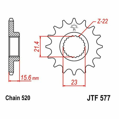 Sprocket z14 520 726 for - 726.15.89,