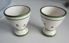 Pair Of Vintage  Ceramic Egg