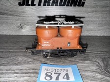 HORNBY OO R723 BR BROWN PRESTWIN TWIN SILO WAGON. GOOD CONDITION.