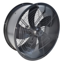 Commercial Cased Axial Extractor Canopy Kitchen Industrial Round Duct Fan Black