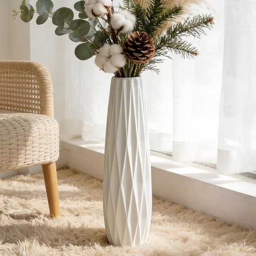 Tall white ceramic - white, floor