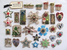 Handmade Christmas Embellishments 30 Rustic Burlap Fabric Scrapbooking Journals