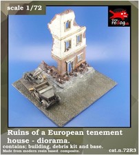 Redog 1/72 Ruined Building Corner Scale Model Display Base / R5