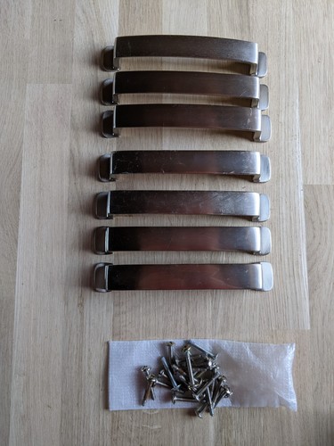 Chrome handles - chrome, (ikea)