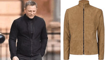 Handmade Spectre James Bond Morocco Matchless Black & Brown Suede Leather Jacket