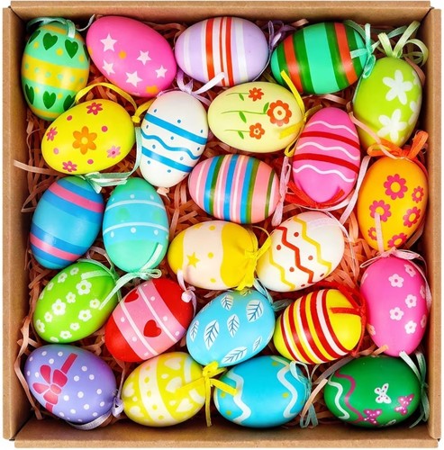 24pcs easter hanging - hanging, eggs
