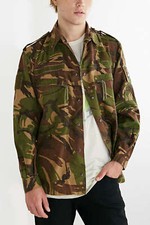 Dutch Army Jacket military coat camouflage camo DPM 1990s woodland zip front