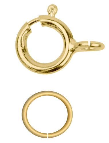 9ct gold 5mm bolt - gold,
