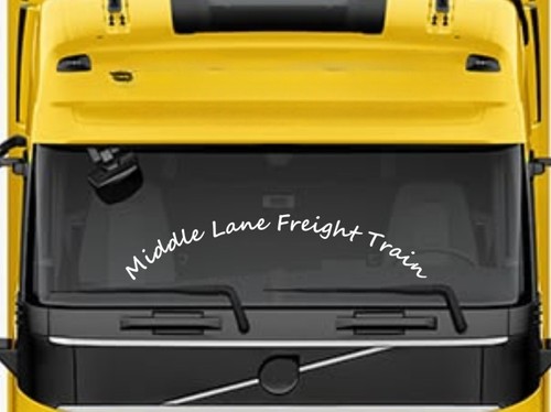 Truck windscreen vinyl decal - windscreen,