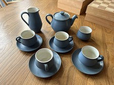 Vintage Denby Echo Blue Tea Set / Service 
