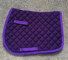 SADDLE CLOTH MINI SHETLAND/STANDARD SHETLAND PURPLE COTTON DIAMOND QUILTED