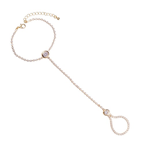 Gold plated diamante hand - plated,