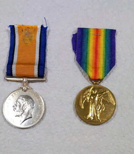 Ww1 pair war medals silver - pair, of