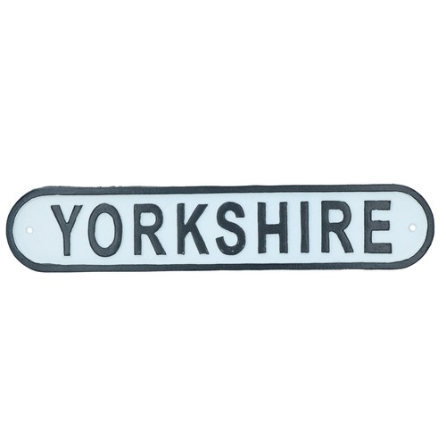 Yorkshire cast iron sign - cast,