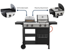4 Burner Gas BBQ Grill + Pizza
